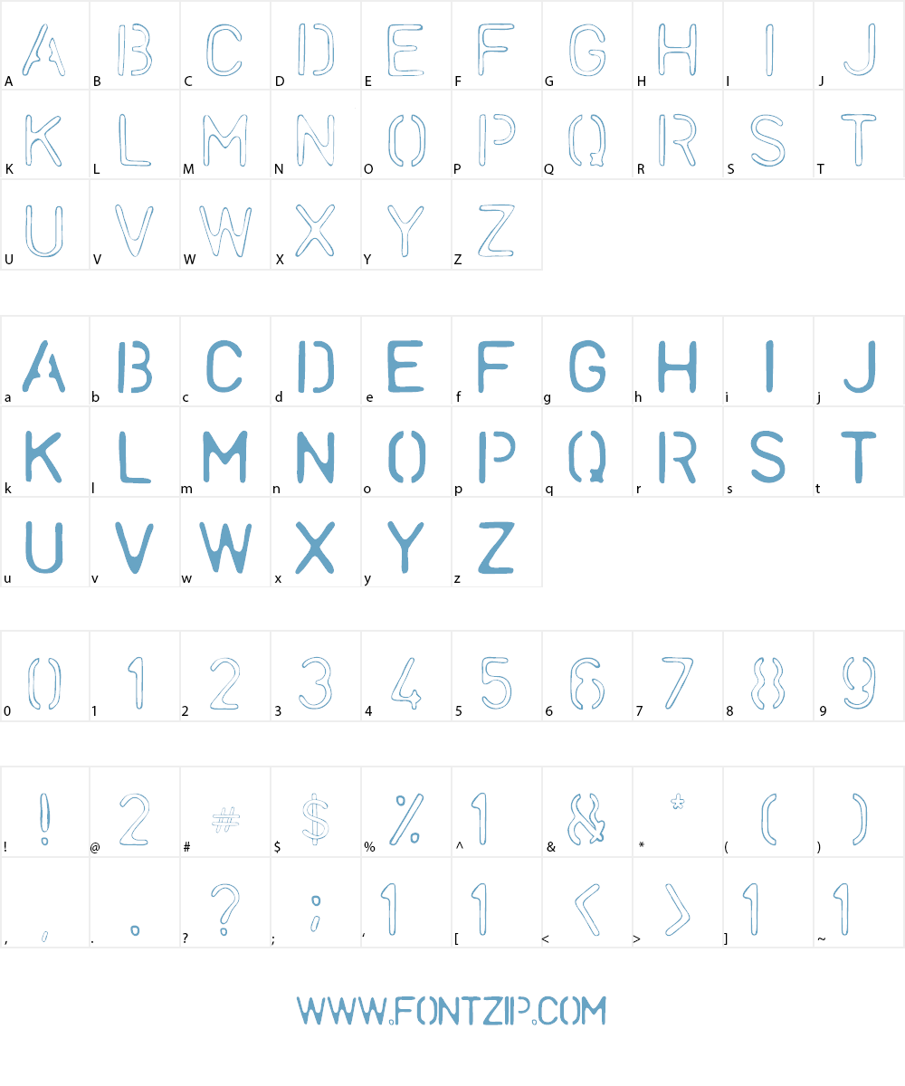 Alphabet Ruller Font Character